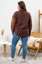 Load image into Gallery viewer, Blu Pepper - PLUS PLAID COLORBLOCK BUTTON DOWN TOP: BROWN MULTI///