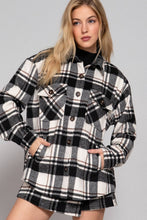 Load image into Gallery viewer, Active Basic | Active USA - ///Long Sleeve Wool Blend Plaid Button Down Casual Jacket : PNK-pink/khaki / S