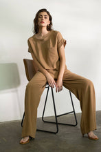 Load image into Gallery viewer, Blu Pepper - HIGH WAIST WIDE LEG PLEATED LINEN PANTS: LIGHT OLIVE