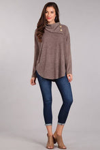 Load image into Gallery viewer, Chris &amp; Carol Apparel - Plus Knit Turtle Neck Top: MOCHA / 2X ///