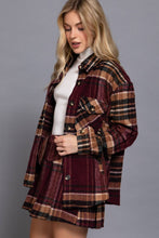 Load image into Gallery viewer, Active Basic | Active USA - ///Long Sleeve Wool Blend Plaid Button Down Casual Jacket : PNK-pink/khaki / S