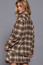 Load image into Gallery viewer, Active Basic | Active USA - ///Long Sleeve Wool Blend Plaid Button Down Casual Jacket : PNK-pink/khaki / S