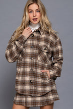 Load image into Gallery viewer, Active Basic | Active USA - /// Long Sleeve Wool Blend Plaid Button Down Casual Jacket : PNK-pink/khaki / M