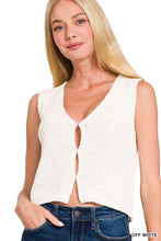 Load image into Gallery viewer, 42POPS - ..0810 Hook &amp; Eye Sweater Vest SI-26656: OFF WHITE-171176 / L