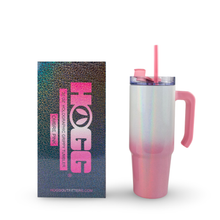 Load image into Gallery viewer, Hogg Outfitters - 30oz SUBLIMATION HOLOGRAPHIC GRIPPY TUMBLER: Ombre ///Pink