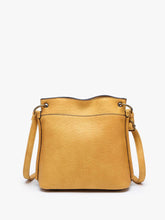 Load image into Gallery viewer, Jen &amp; Co. - Sutton Distressed 3 Compartment Crossbody | M2856: Black