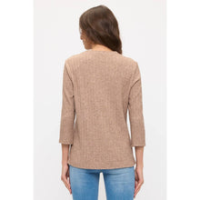Load image into Gallery viewer, Perseption - KNIT TORTOISE BUTTON SHIRT: Chocolate / S-M-L-XL(1-2-2-1)