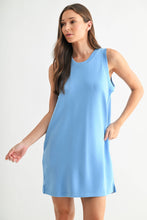 Load image into Gallery viewer, Mono B - Laguna Scuba Shift Dress: PLUM PINK / S:M:L (2:2:2)