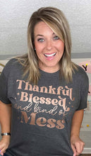 Load image into Gallery viewer, Fox and Owl Apparel - NEW FALL THANKFUL BLESSED SEASONAL COZY GRAPHIC/// TEE: L