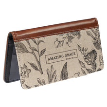 Load image into Gallery viewer, Christian Art Gifts - Checkbook Wallet Amazing Grace 2 Cor. 12:9