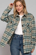 Load image into Gallery viewer, Active Basic | Active USA - /// Long Sleeve Wool Blend Plaid Button Down Casual Jacket : PNK-pink/khaki / M
