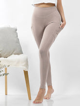 Load image into Gallery viewer, 42POPS - ',, Brushed Microfiber Wide Waistband Leggings W/ Pockets:/// BLACK-157448 / L