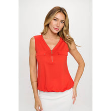 Load image into Gallery viewer, Perseption - ZIPPER FRONT TANK TOP: Palace Blue / S-M-L-XL(1-2-2-1)