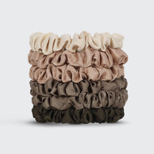 Load image into Gallery viewer, KITSCH - Ultra Petite Satin Scrunchies 6pc - Eucalyptus ///