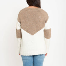 Load image into Gallery viewer, Elsie &amp; Zoey - Lacen Color Block Sweater: Latte / 2XL ///