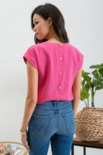 Load image into Gallery viewer, Blu Pepper - FLORAL EYELET LACE TRIM BACK BUTTON TOP: DUSTY PINK///