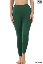 Load image into Gallery viewer, 42POPS - ,,...SI-26654 Plus Brushed Microfiber Full Length Leggings: +BLACK-171162 / 2X