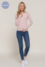Load image into Gallery viewer, Active Basic | Active USA - Long Sleeve Crew Neck Inner Fur Seamless Top: ///WHT-white / S/M