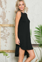 Load image into Gallery viewer, Burgundy Apparel - SLEEVELESS HI-LOW DRESS: BLACK / L ///