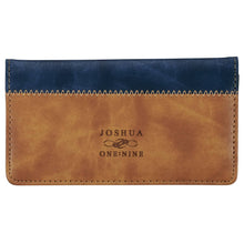 Load image into Gallery viewer, Christian Art Gifts - Checkbook Wallet Two-tone Strong &amp; Courageous Josh. 1:9 ///