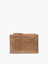 Load image into Gallery viewer, Jen &amp; Co. - Sia Zip Card Holder Wallet – Compact Vegan Leather | WL1991 : Cheetah-Rose