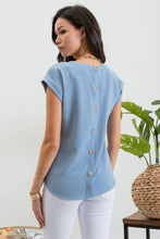 Load image into Gallery viewer, Blu Pepper - FLORAL EYELET LACE TRIM BACK BUTTON TOP: DUSTY PINK///