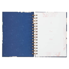 Load image into Gallery viewer, Christian Art Gifts - Journal Wirebound Large Navy It Is Well With My Soul ///