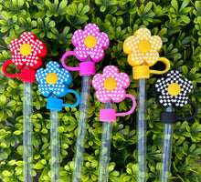 Load image into Gallery viewer, JILLIAN INK LLC - Flower Power Straw Toppers Set of 6 ///