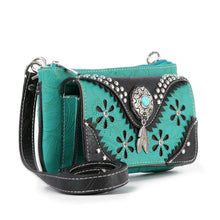 Load image into Gallery viewer, Handbag Factory Corp - Western Design Petite Crossbody Sling: Dark Brown///