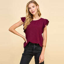 Load image into Gallery viewer, Les Amis - Top with Double Ruffled sleeves: Ivory / L ///