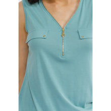 Load image into Gallery viewer, Perseption - ZIPPER FRONT TANK TOP: Palace Blue / S-M-L-XL(1-2-2-1)
