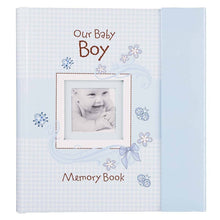 Load image into Gallery viewer, Christian Art Gifts - Memory Book Our Baby Boy Padded Hardcover ///