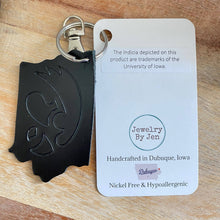 Load image into Gallery viewer, Jewelry By Jen - Iowa Hawkeyes Embossed Keychain ///