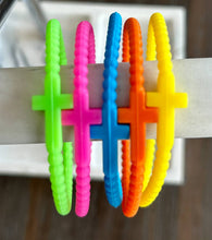 Load image into Gallery viewer, JILLIAN INK LLC - Silicone Cross Bracelet Set of 5: Neons