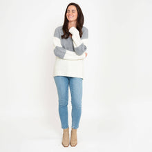 Load image into Gallery viewer, Elsie &amp; Zoey - Lacen Color Block Sweater: Latte / 2XL ///