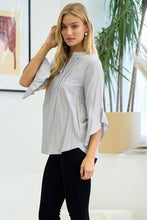 Load image into Gallery viewer, Doe and Rae - Ruffleed Open Sleeve Blouse - 14679T: Coral / M ///