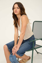 Load image into Gallery viewer, Blu Pepper - V NECK FRONT BUTTON CROCHET KNIT VEST: CHARCOAL///