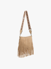 Load image into Gallery viewer, Jen &amp; Co. - Sadie Suede Fringe Crossbody w/ Guitar Strap | M2045 : Dark Brown