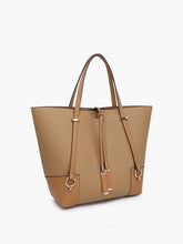 Load image into Gallery viewer, Jen &amp; Co. - M2504 Kya Structured Tote w/ Contrast Trim: Black ///