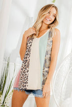 Load image into Gallery viewer, HEIMISH - ST2171-10 SLEEVELESS V NECK SOLID AND MULTI PRINT CONTRAST#///T: 2-2-2 (1X-2X-3X) / Black