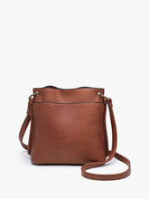 Load image into Gallery viewer, Jen &amp; Co. - Sutton Distressed 3 Compartment Crossbody | M2856: Black