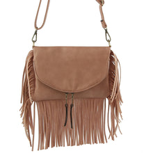 Load image into Gallery viewer, Handbag Factory Corp - Women Fringed Crossbody handbag Shoulder Bag:/// BROWN