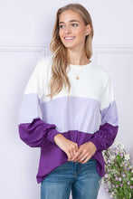 Load image into Gallery viewer, Burgundy Apparel - BRIGHT COLOR BLOCK LONG SLEEVE TUNIC TOP: L / MINT///