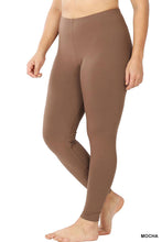 Load image into Gallery viewer, 42POPS - ,,...SI-26654 Plus Brushed Microfiber Full Length Leggings: +BLACK-171162 / 2X