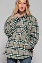 Load image into Gallery viewer, Active Basic | Active USA - /// Long Sleeve Wool Blend Plaid Button Down Casual Jacket : PNK-pink/khaki / M