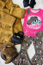 Load image into Gallery viewer, luluclothes - XCH0018-17H MY LAST REDEO top &amp; leopard bell bottom girl set: ///XXXL 7/8Y