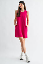 Load image into Gallery viewer, Mono B - Laguna Scuba Shift Dress: PLUM PINK / S:M:L (2:2:2)