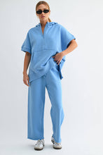 Load image into Gallery viewer, Mono B - Malibu Wide-Leg Fleece Pants: ELDERGREEN / S:M:L (2:2:2)