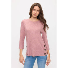 Load image into Gallery viewer, Perseption - KNIT TORTOISE BUTTON SHIRT: Chocolate / S-M-L-XL(1-2-2-1)