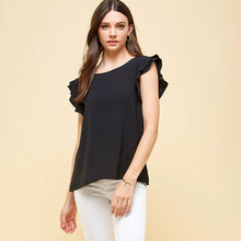 Load image into Gallery viewer, Les Amis - Top with Double Ruffled sleeves: Ivory / L ///